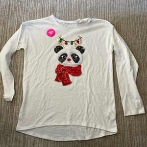 Children’s Place NWT long sleeve Christmas panda shirt size XXL or 16